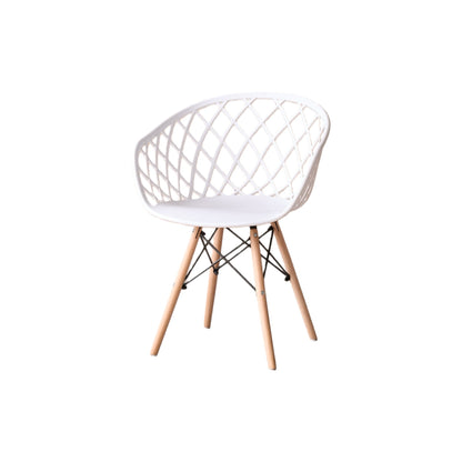 Silla Oasis con Brazos, Color Blanco, con Espaldar