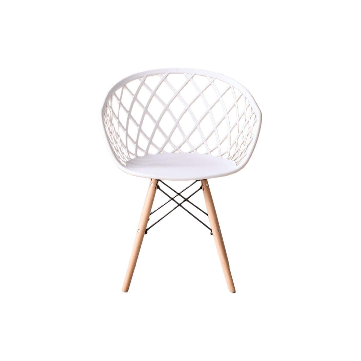 Silla Oasis con Brazos, Color Blanco, con Espaldar