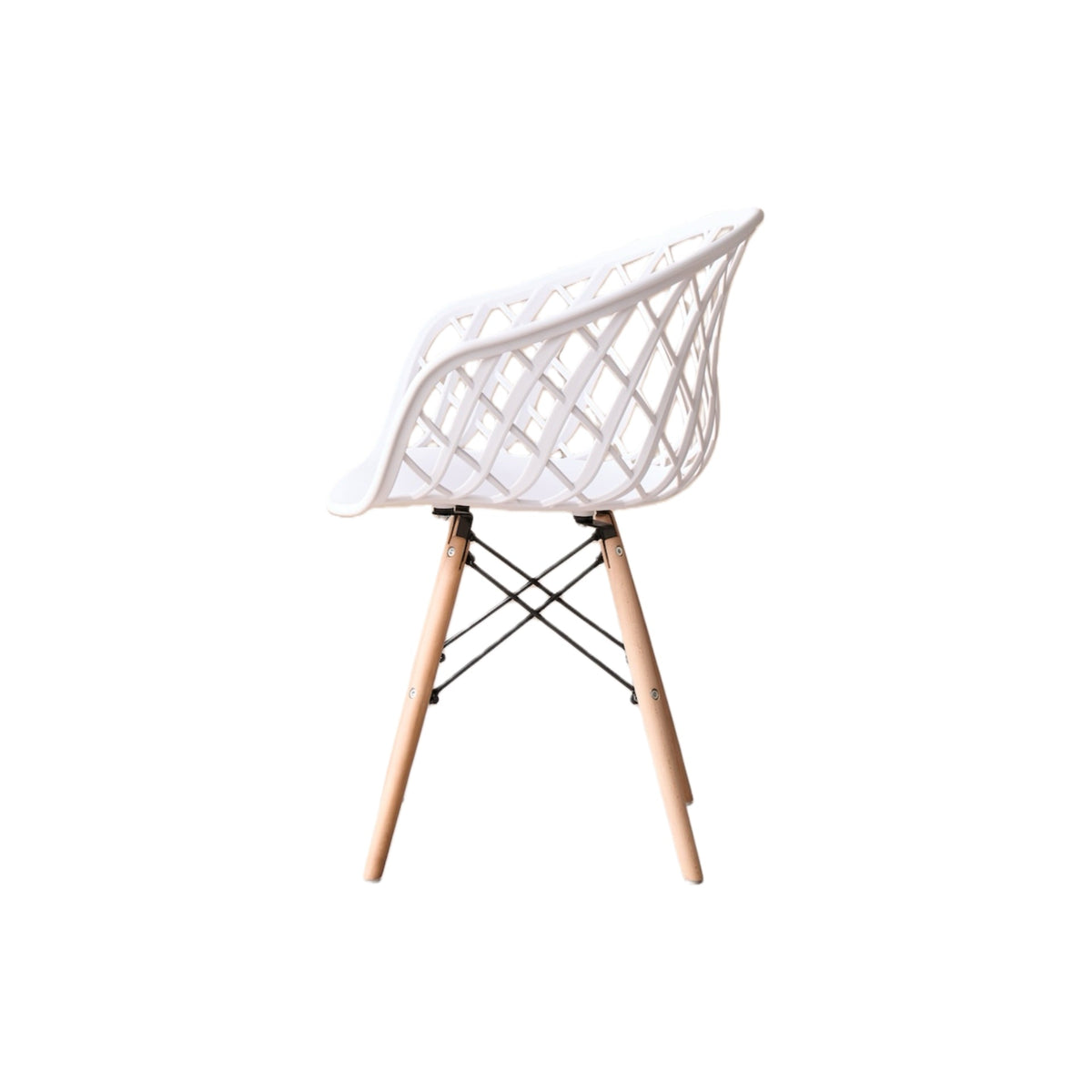 Silla Oasis con Brazos, Color Blanco, con Espaldar
