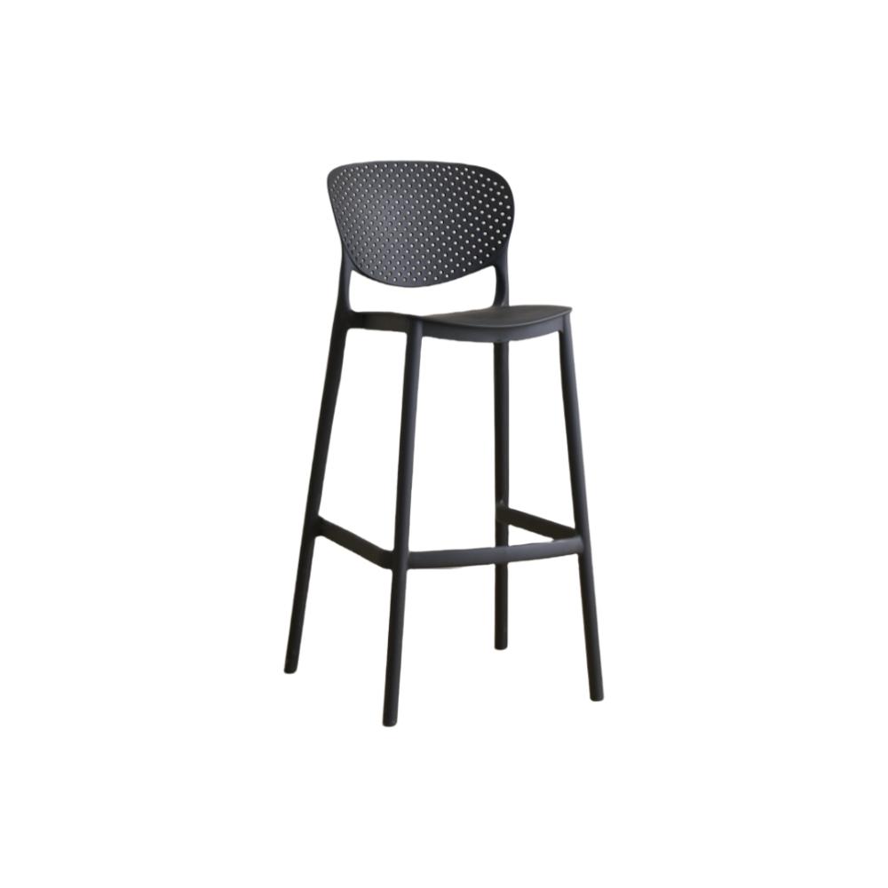 Silla para Bar Río, Color Negro, Diseño Moderno