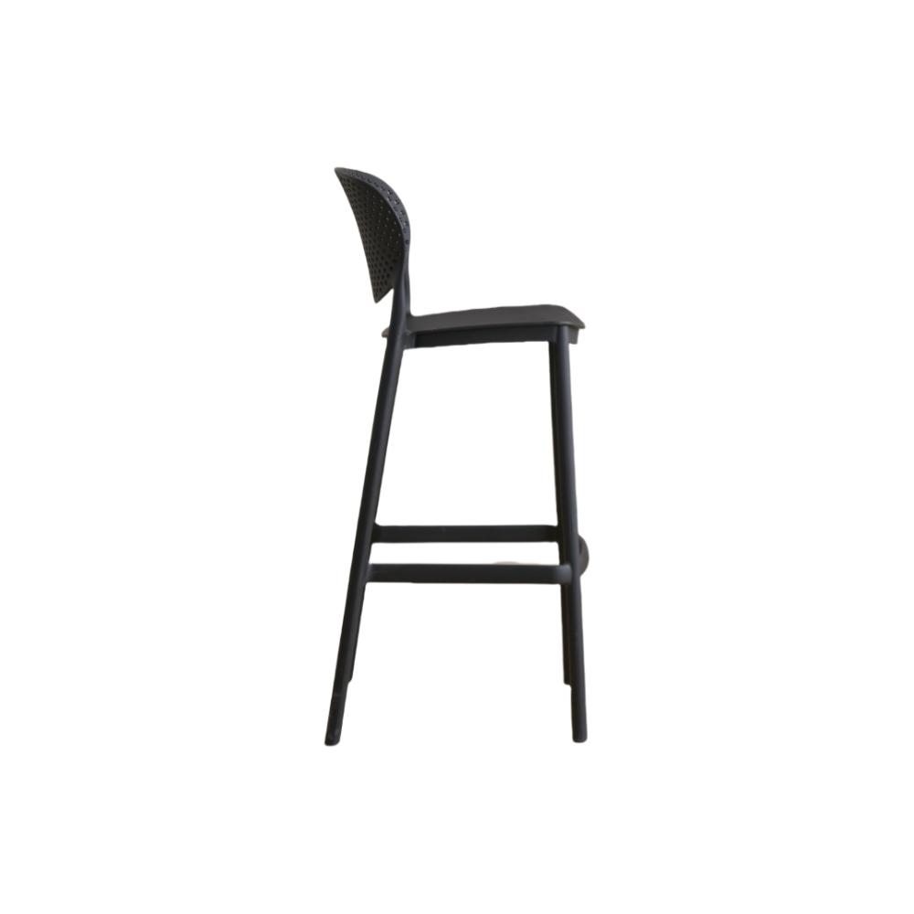 Silla para Bar Río, Color Negro, Diseño Moderno