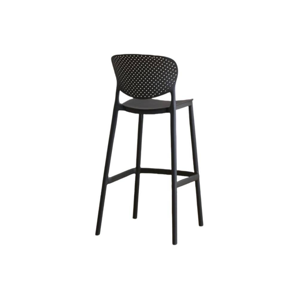 Silla para Bar Río, Color Negro, Diseño Moderno