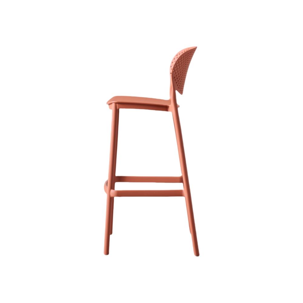 Silla para Bar Río, Color Terracota, Diseño Moderno