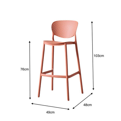 Silla para Bar Río, Color Terracota, Diseño Moderno