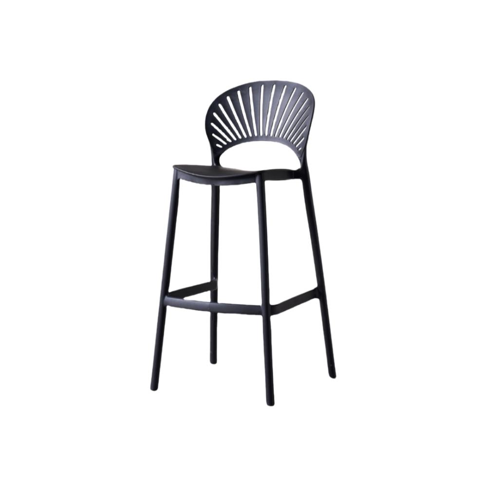 Silla para Bar Paraíso, Color Negro, Diseño Moderno