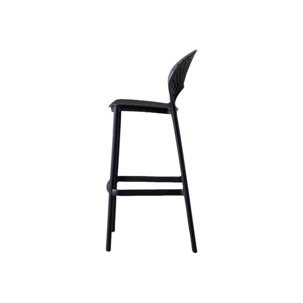 Silla para Bar Paraíso, Color Negro, Diseño Moderno