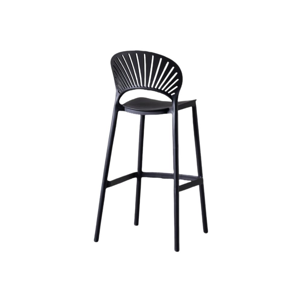 Silla para Bar Paraíso, Color Negro, Diseño Moderno
