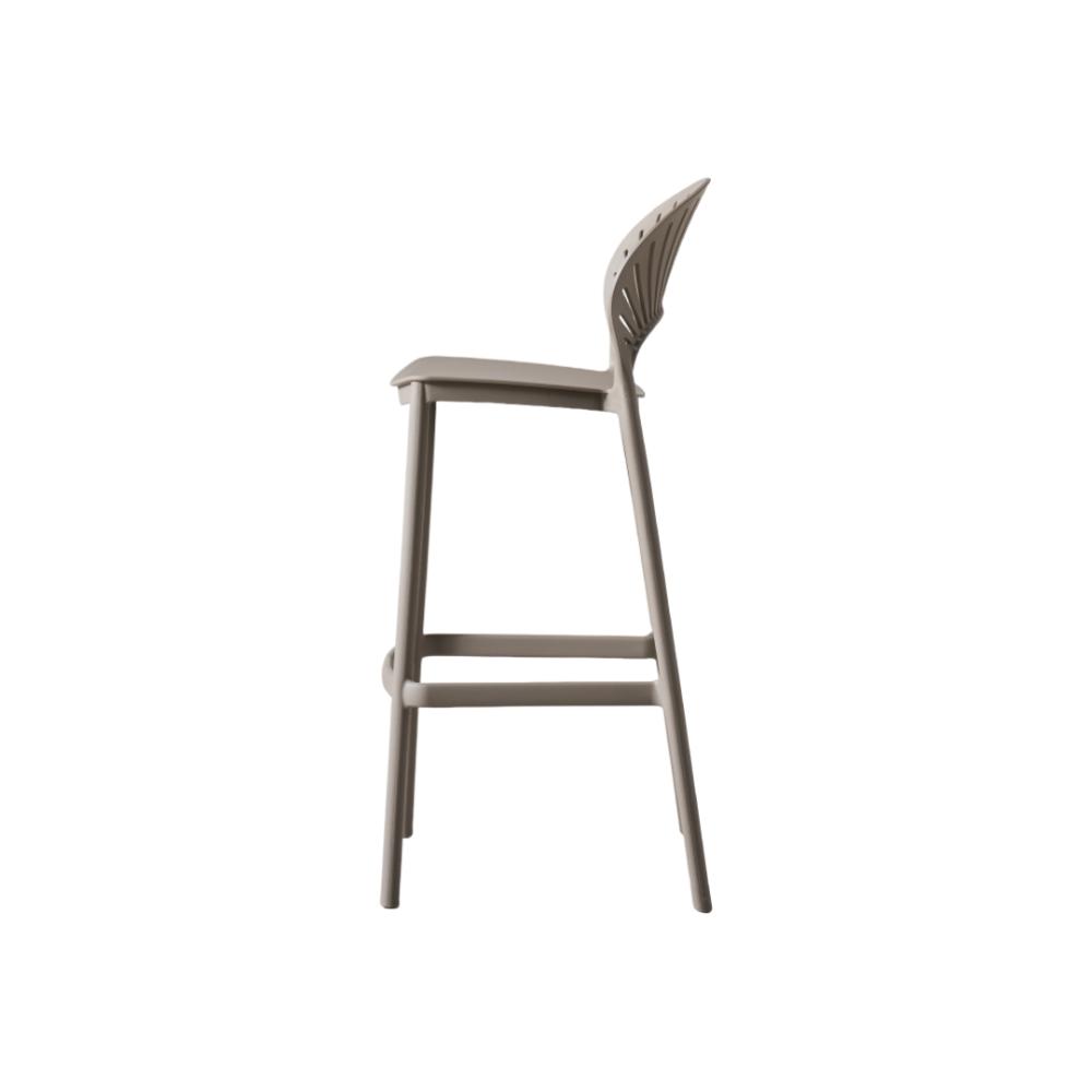 Silla para Bar Paraíso, Color Taupe, Diseño Moderno