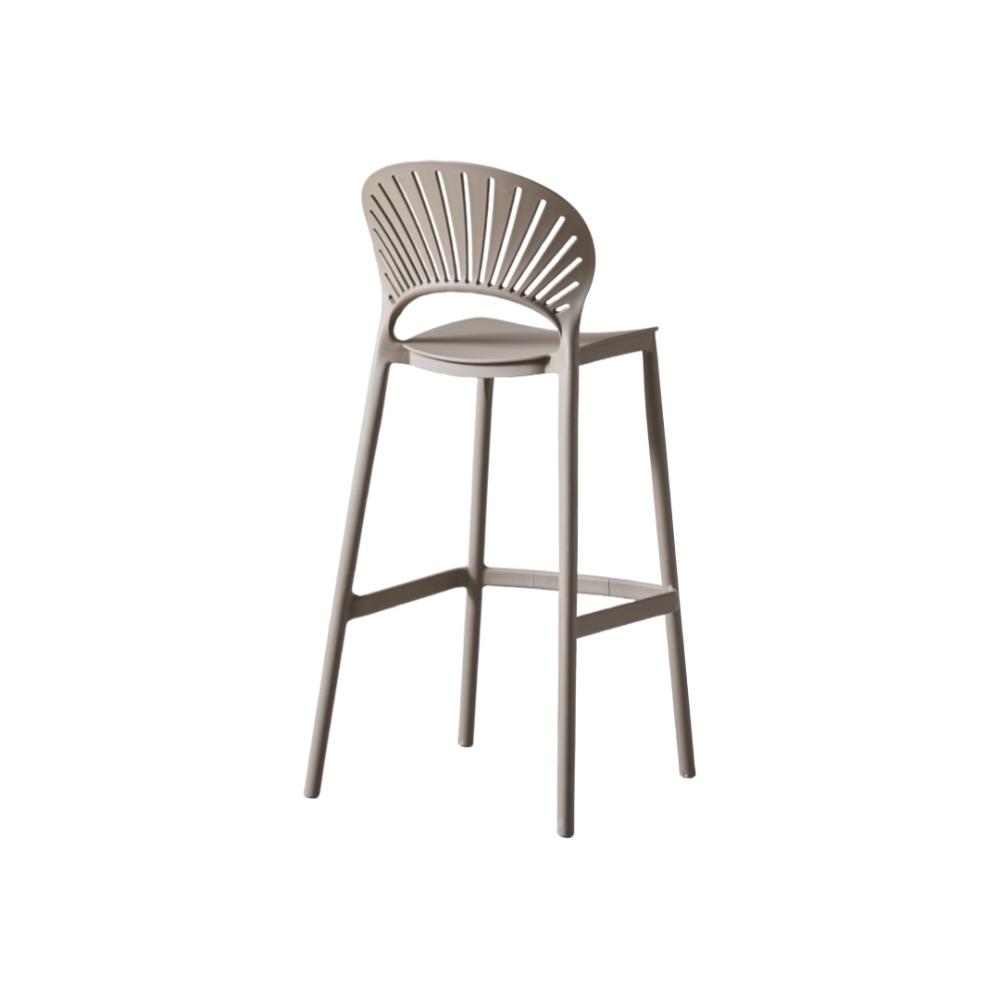 Silla para Bar Paraíso, Color Taupe, Diseño Moderno