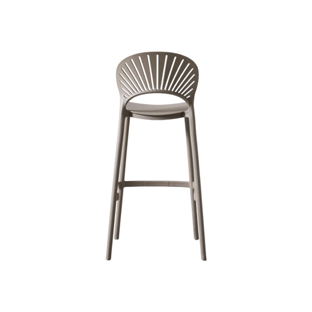Silla para Bar Paraíso, Color Taupe, Diseño Moderno