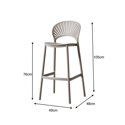Silla para Bar Paraíso, Color Taupe, Diseño Moderno