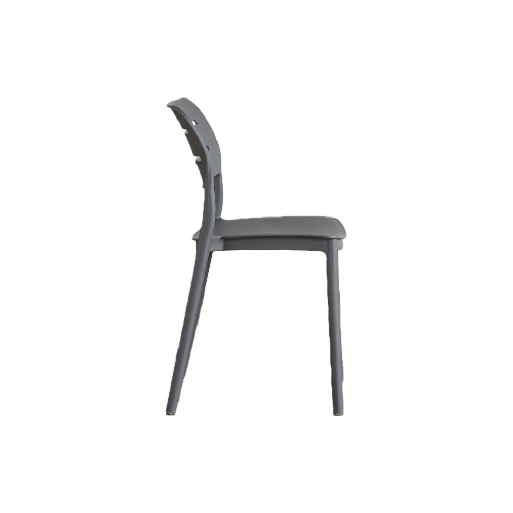 Silla Harriman, Gris Oscuro, con Medio Espaldar y Diseño Minimalista