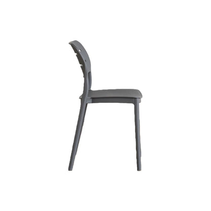 Silla Harriman, Gris Oscuro, con Medio Espaldar y Diseño Minimalista