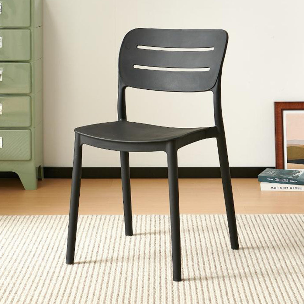 Silla Harriman, Negro, con Medio Espaldar y Diseño Minimalista