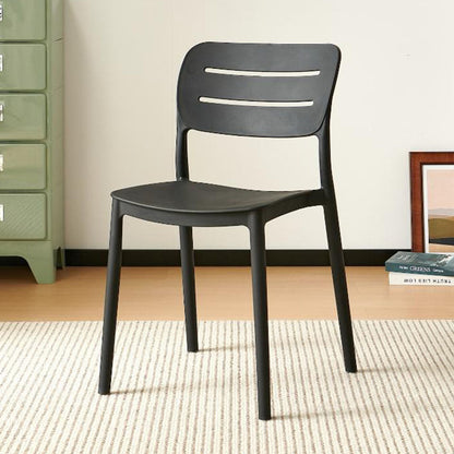 Silla Harriman, Negro, con Medio Espaldar y Diseño Minimalista