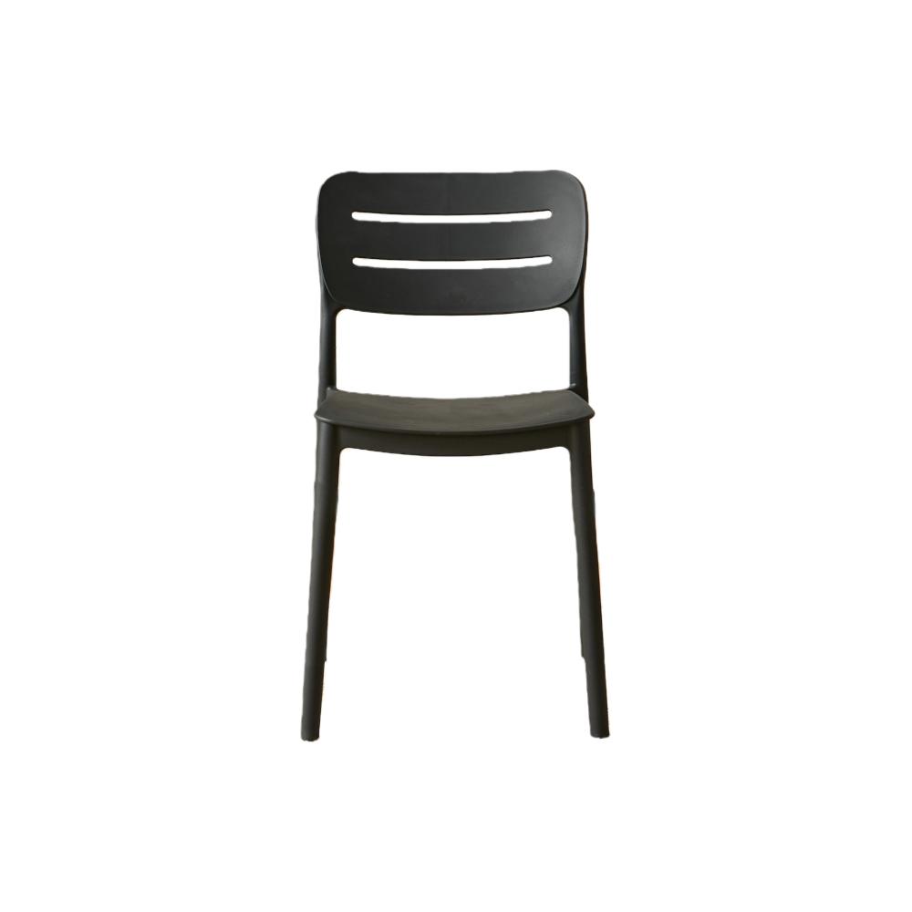 Silla Harriman, Negro, con Medio Espaldar y Diseño Minimalista