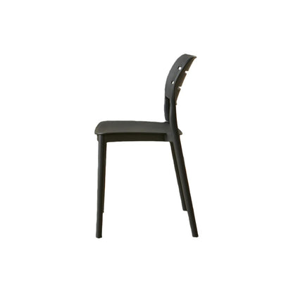 Silla Harriman, Negro, con Medio Espaldar y Diseño Minimalista