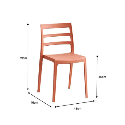 Silla New York, Terracota, con Espaldar en Líneas y Diseño Minimalista