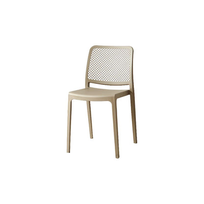 Silla Manhattan, Taupe, con Espaldar en Rejilla y Diseño Minimalista