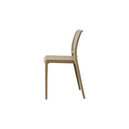 Silla Manhattan, Taupe, con Espaldar en Rejilla y Diseño Minimalista