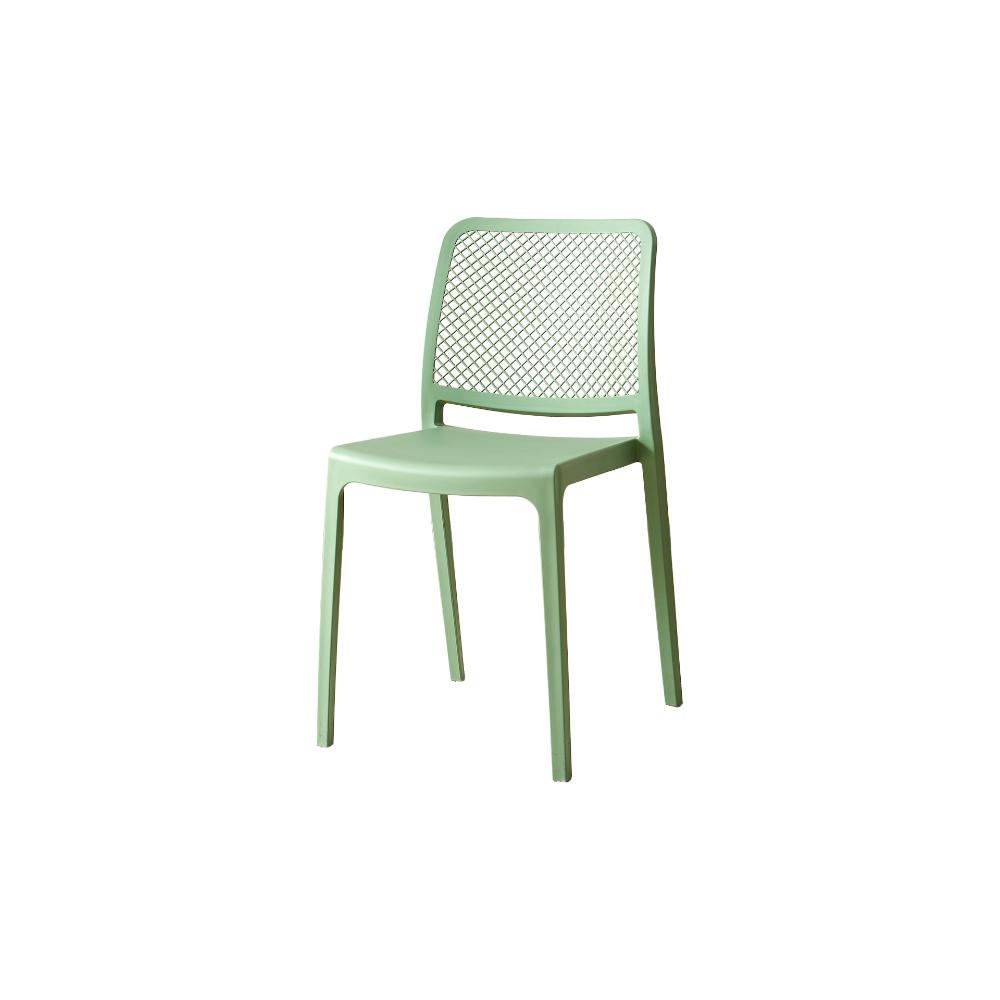Silla Manhattan, Verde Olivo, con Espaldar en Rejilla y Diseño Minimalista
