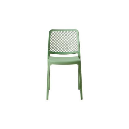 Silla Manhattan, Verde Olivo, con Espaldar en Rejilla y Diseño Minimalista