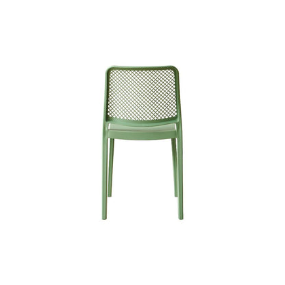 Silla Manhattan, Verde Olivo, con Espaldar en Rejilla y Diseño Minimalista