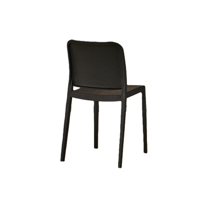 Silla Triveca, Negro, con Espaldar Cerrado y Diseño Minimalista