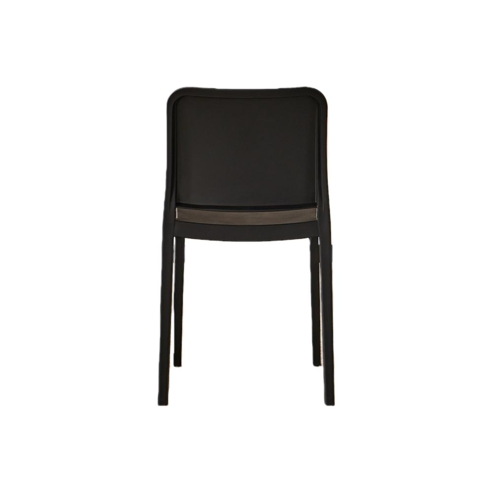 Silla Triveca, Negro, con Espaldar Cerrado y Diseño Minimalista