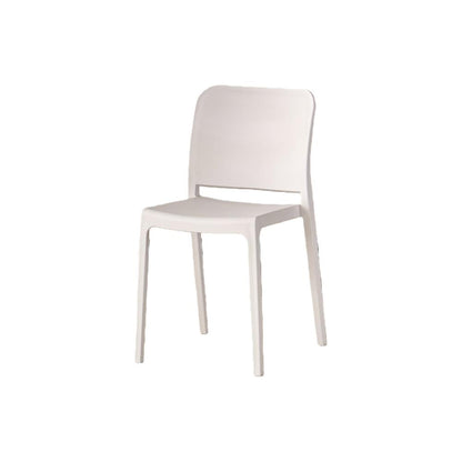 Silla Triveca, Blanco, con Espaldar Cerrado y Diseño Minimalista