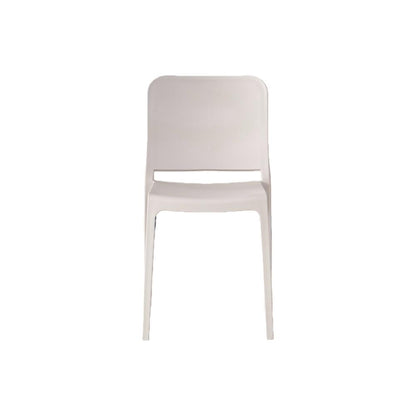Silla Triveca, Blanco, con Espaldar Cerrado y Diseño Minimalista
