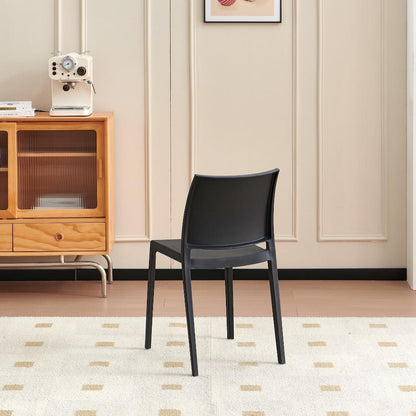 Silla Soho, Negro, con Espaldar Cerrado y Diseño Minimalista