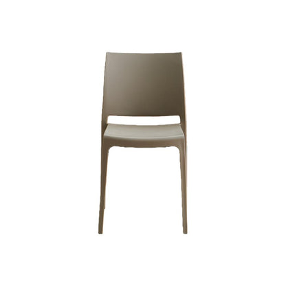 Silla Soho, Taupe, con Espaldar Cerrado y Diseño Minimalista