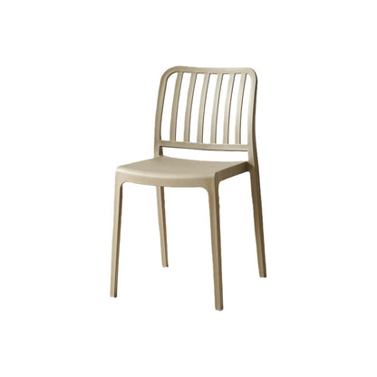 Silla Brooklyn, Taupe, con Espaldar en Rayas y Diseño Minimalista
