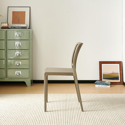 Silla Brooklyn, Taupe, con Espaldar en Rayas y Diseño Minimalista