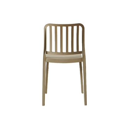 Silla Brooklyn, Taupe, con Espaldar en Rayas y Diseño Minimalista