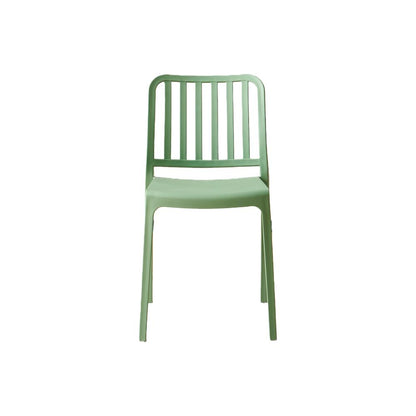 Silla Brooklyn, Verde, con Espaldar en Rayas y Diseño Minimalista