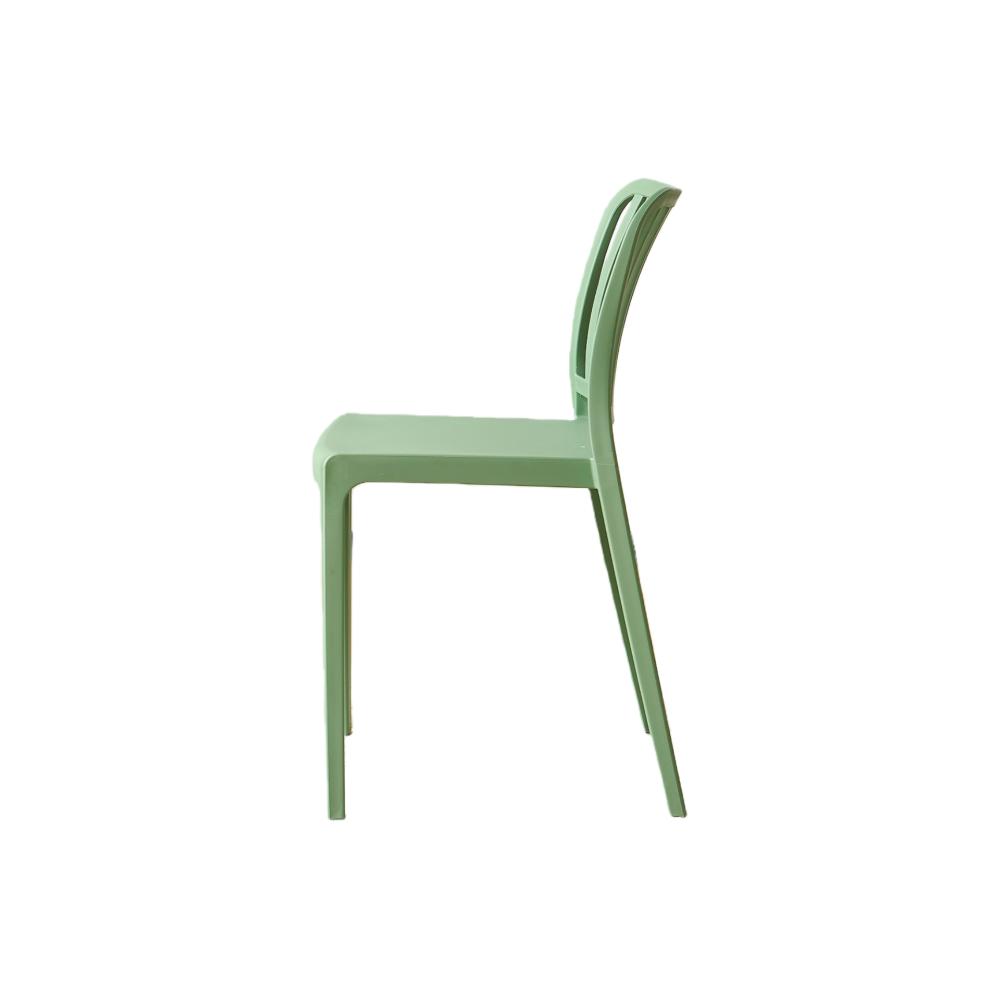 Silla Brooklyn, Verde, con Espaldar en Rayas y Diseño Minimalista