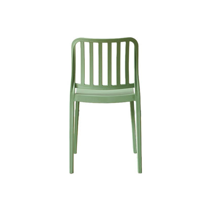 Silla Brooklyn, Verde, con Espaldar en Rayas y Diseño Minimalista