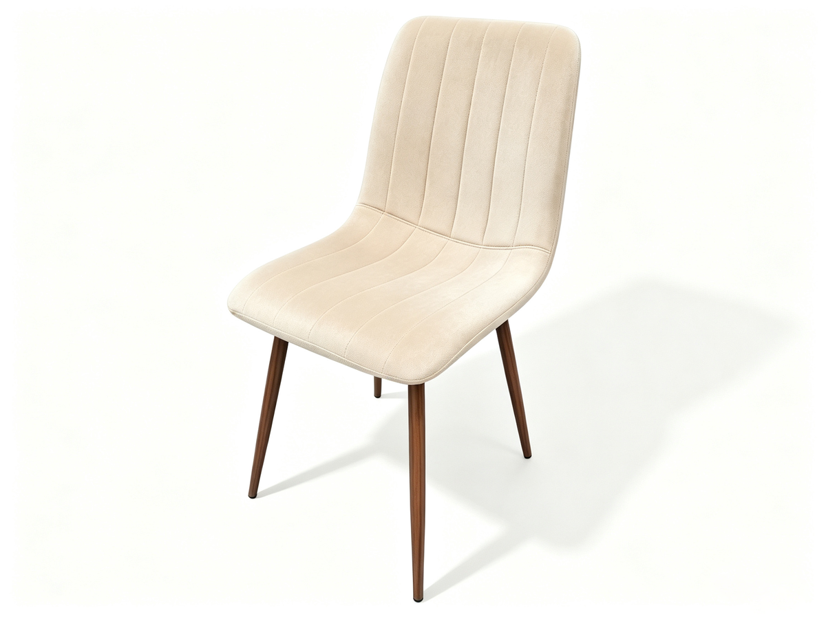 Silla de Comedor Positano, Café Claro, con Espaldar y Diseño Moderno