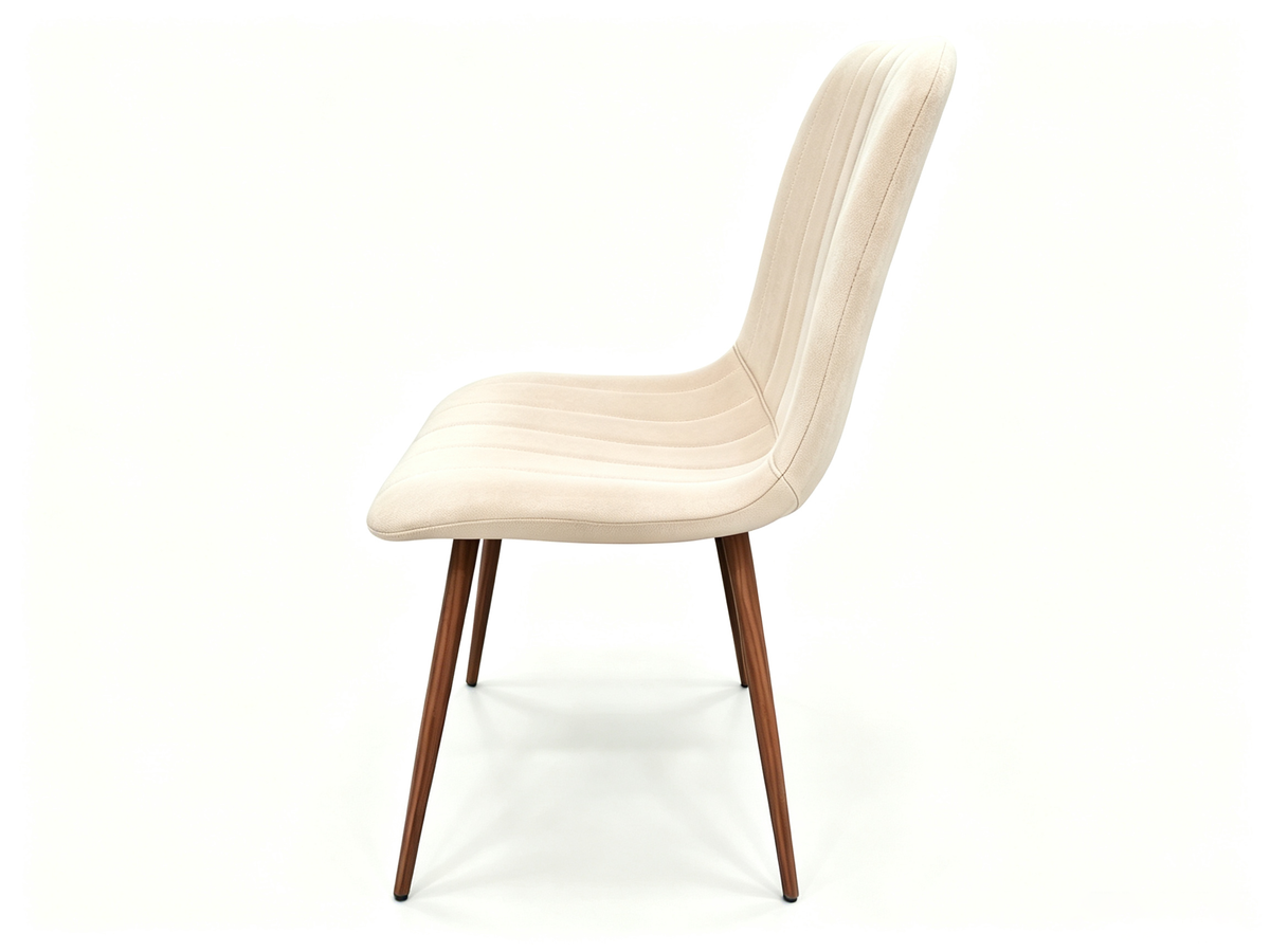 Silla de Comedor Positano, Café Claro, con Espaldar y Diseño Moderno