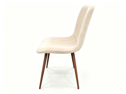 Silla de Comedor Positano, Café Claro, con Espaldar y Diseño Moderno