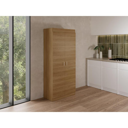 Despensa  Varese, Fresno Europeo y Blanco, con dos puertas y cuatro entrepaños