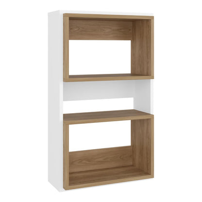 Mueble Auxiliar Muro Baño Eco, Blanco Duqueza y Fresno Europeo, con superficies para ubicar objetos