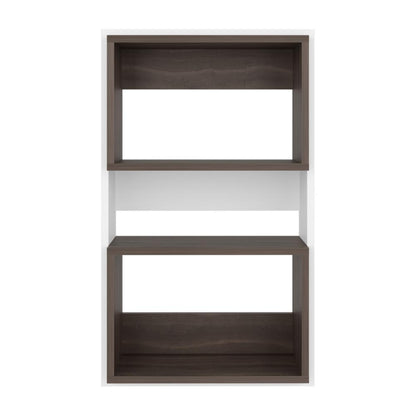 Mueble Auxiliar Muro Baño Eco, Blanco y Milan, con superficies para ubicar objetos