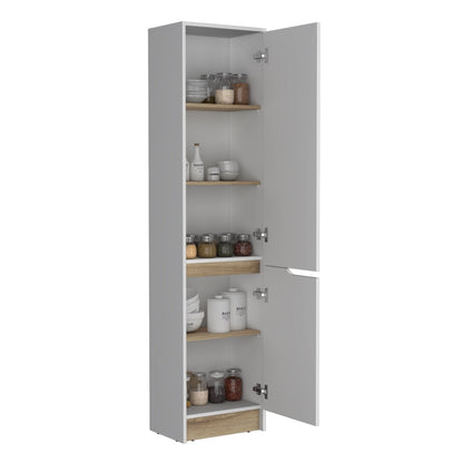 Alacena Soler, Blanco Marqueza y Macadamia, con Dos Puertas Abatibles (vista 2)