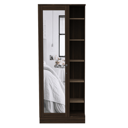 Closet Lara con Espejo color Caoba para Habitación.