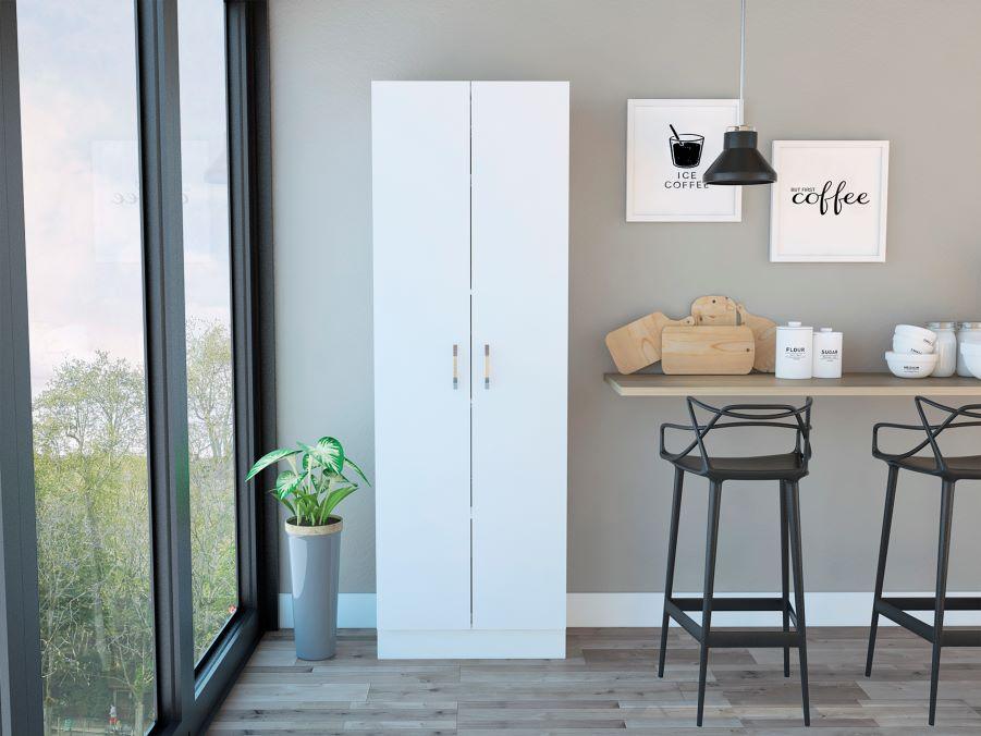 Estante Organizador Wc Dos Puertas Fm 010B, Blanco
