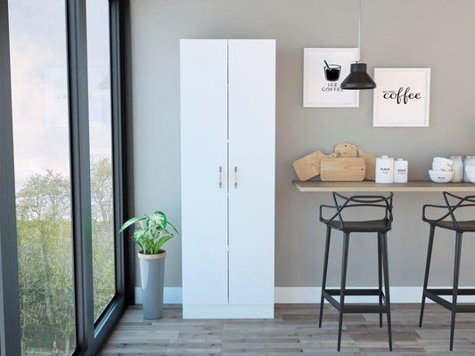 Estante Organizador Wc Dos Puertas Fm 010B, Blanco