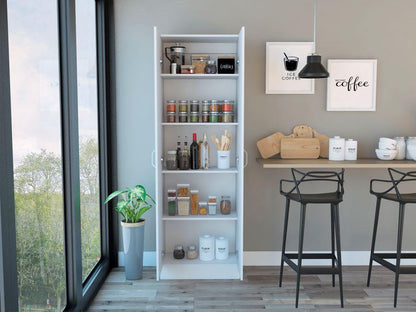 Estante Organizador Wc Dos Puertas Fm 010B, Blanco
